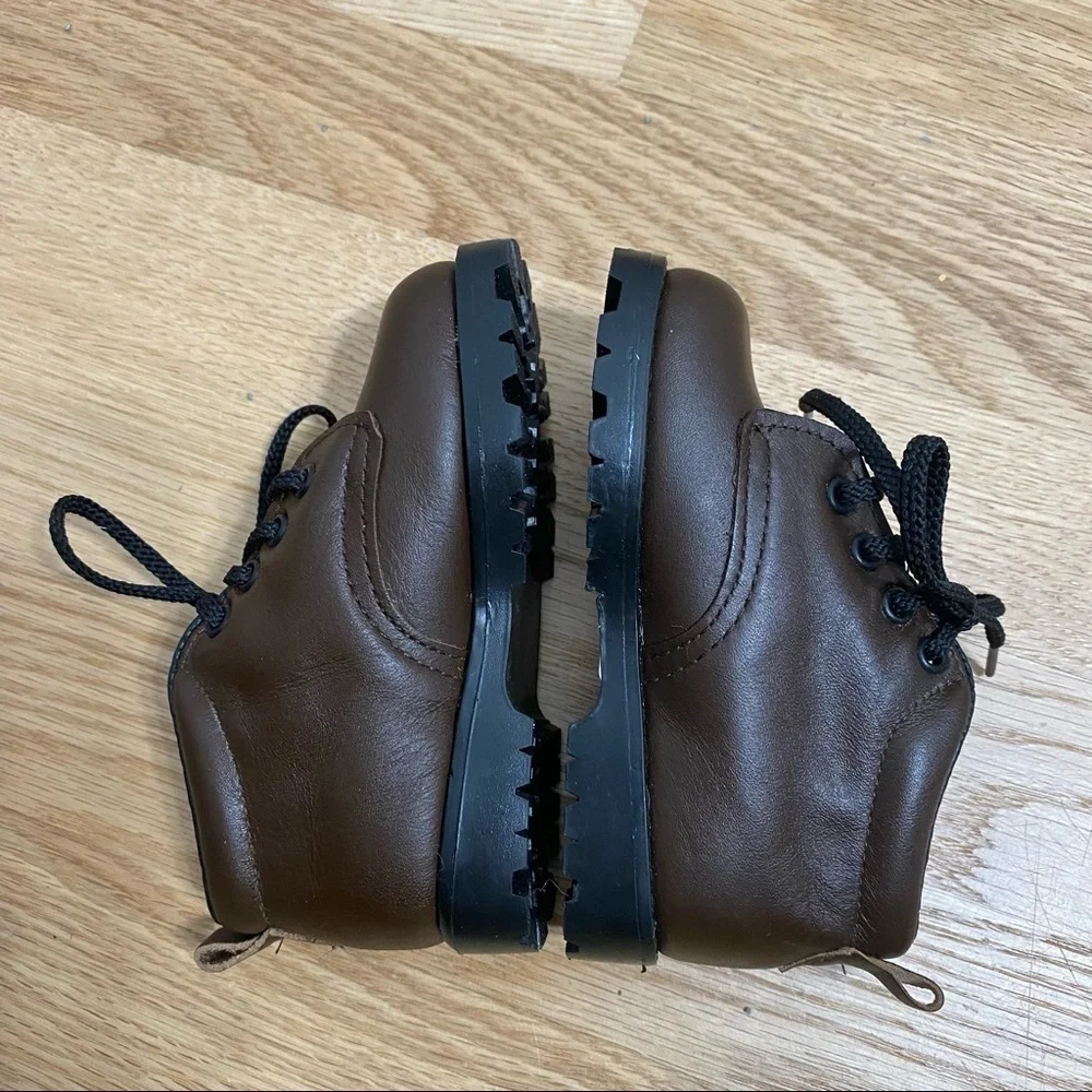 Amilio Leather Brown Boots Sz 5 EE Wide Baby Toddler Boys Kids